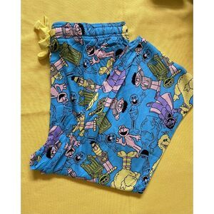 Sesame Street Mens Novelty Sleep Lounge Pants Size S 28-30 Big Bird Elmo NEW